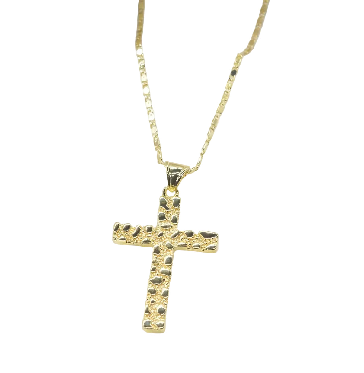 Nugget Cross Necklace