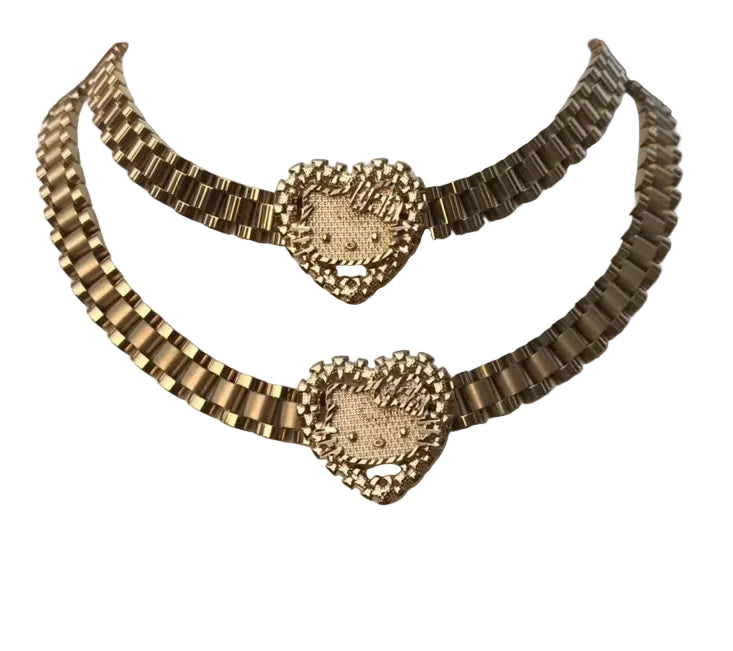 Hk Heart Rolex Chain