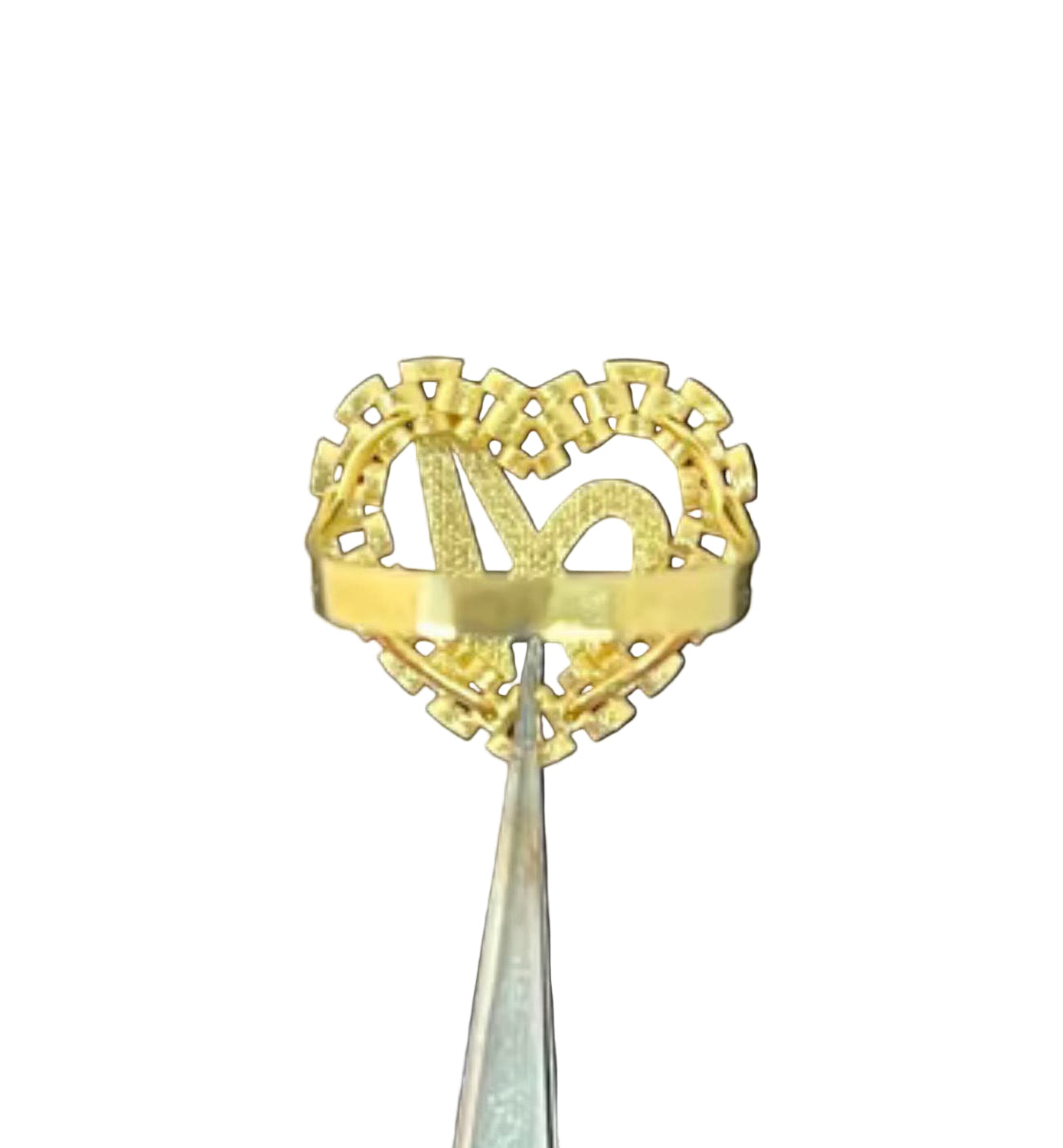 Rolex Heart Initial Ring