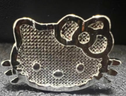 Silver Kitty Face Ring