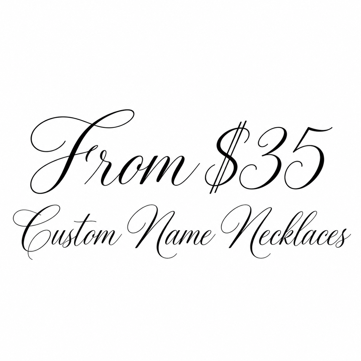 From $35 Custom Name Necklaces