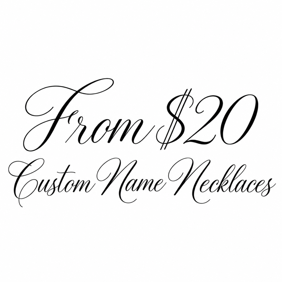 From $20 Custom Name Necklaces