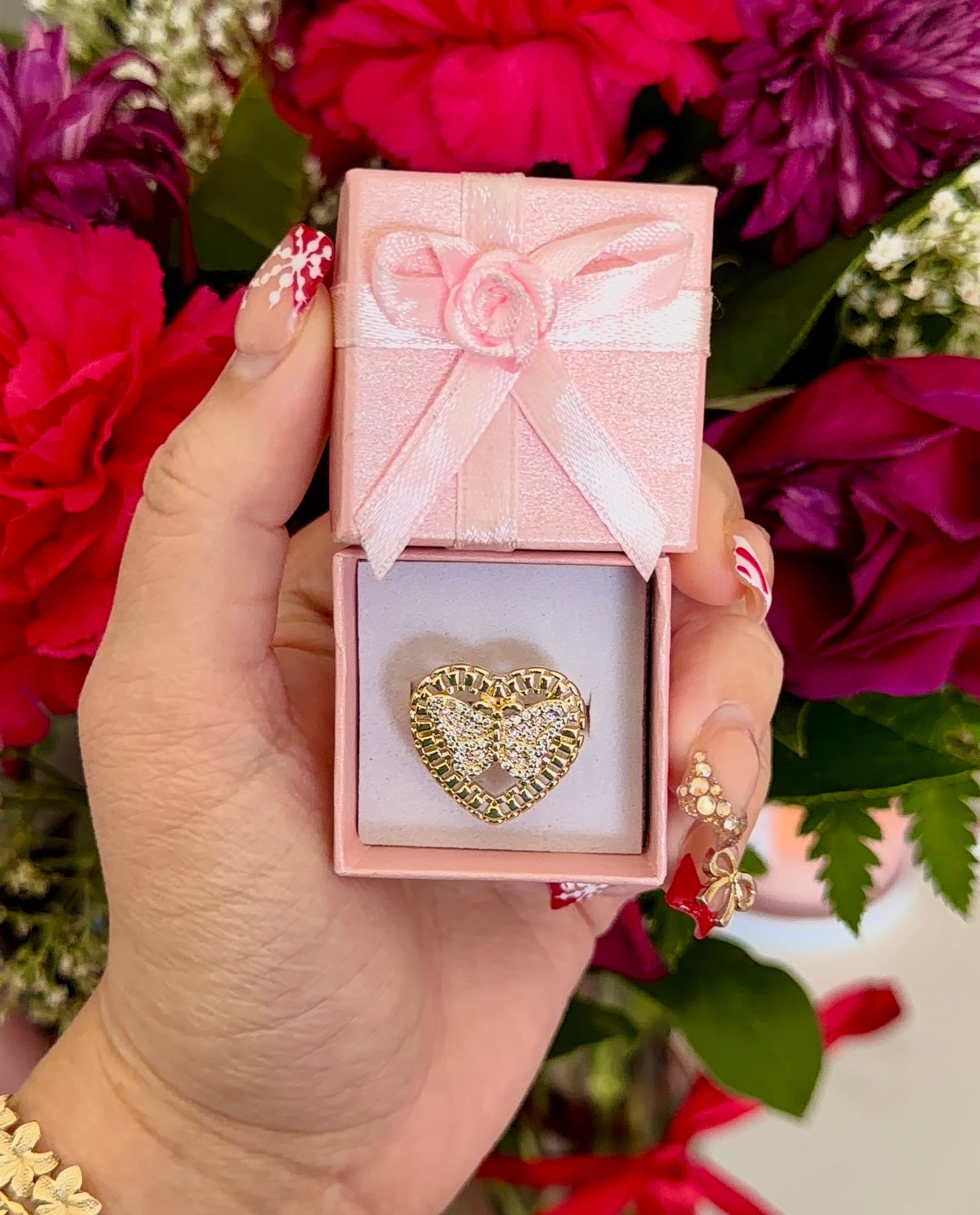 Heart Rolex Butterfly Ring