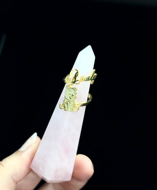 Style No.2 Name/Inital Winnie Pooh Ring