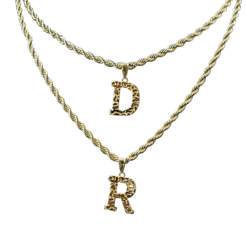 Initial Nugget Necklace