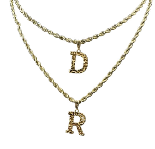 Initial Nugget Necklace