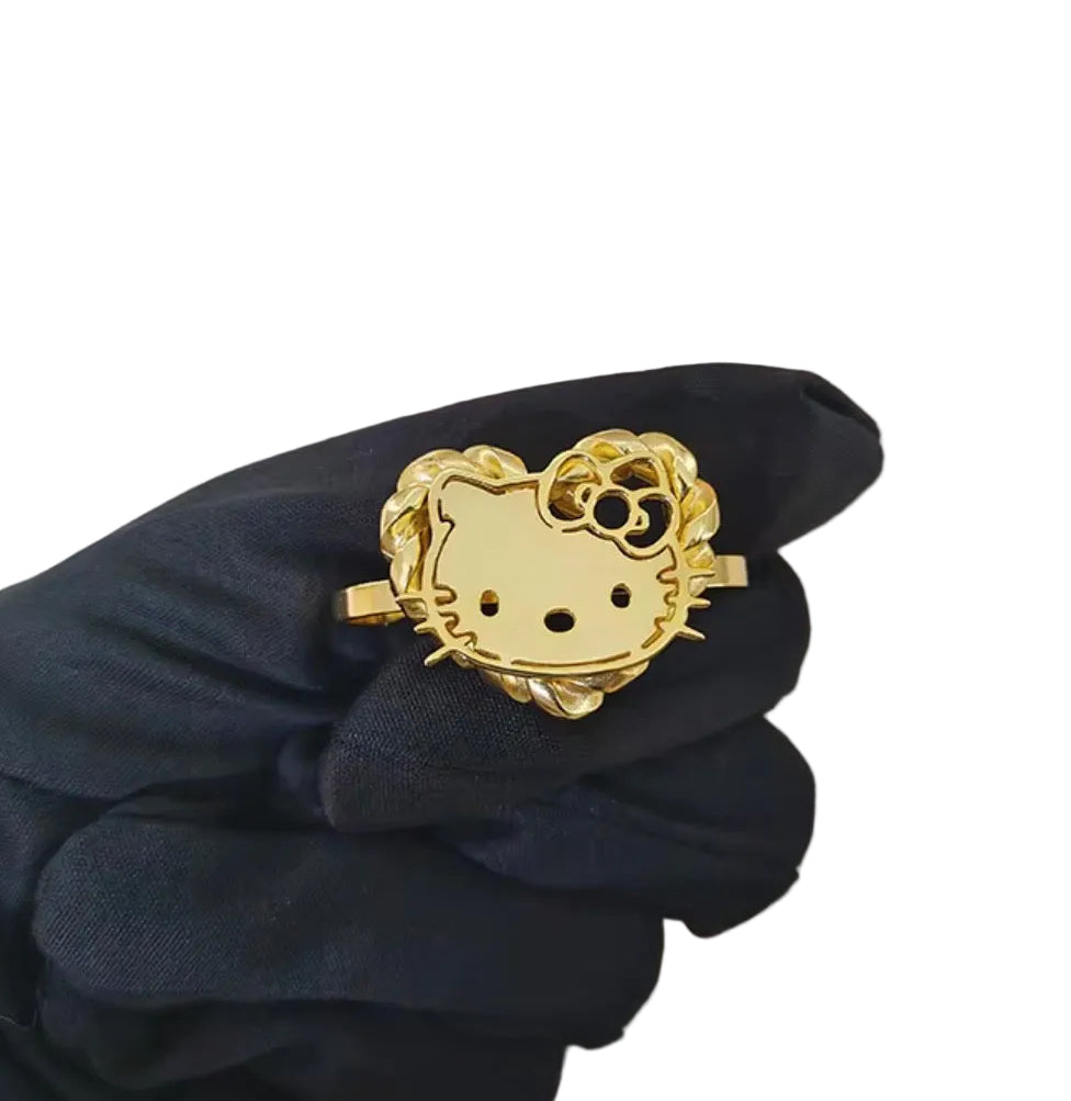 Heart Hk Ring Two Finger Ring