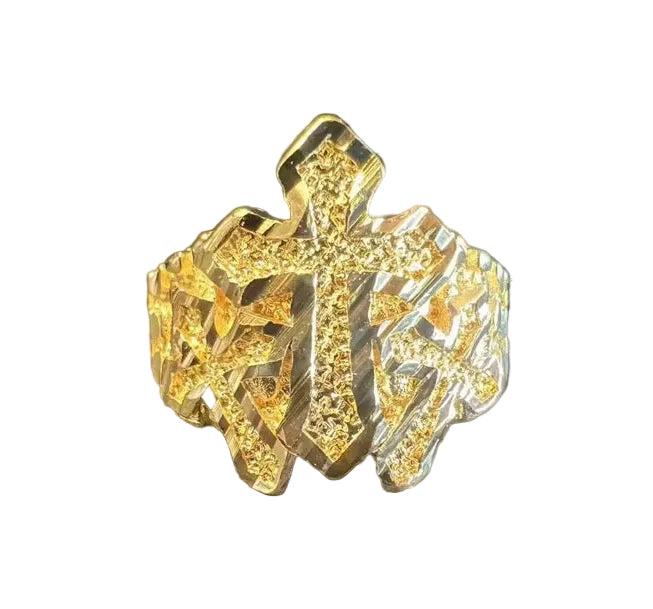 3 Cross Nugget Ring