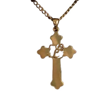 Cross Initial Hk Necklace