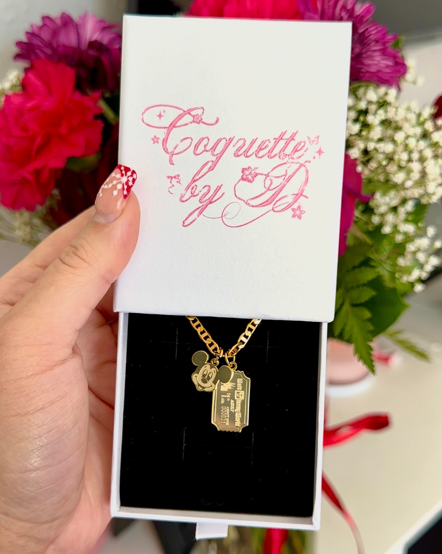 Mouse X Wolrd Pendant Necklace