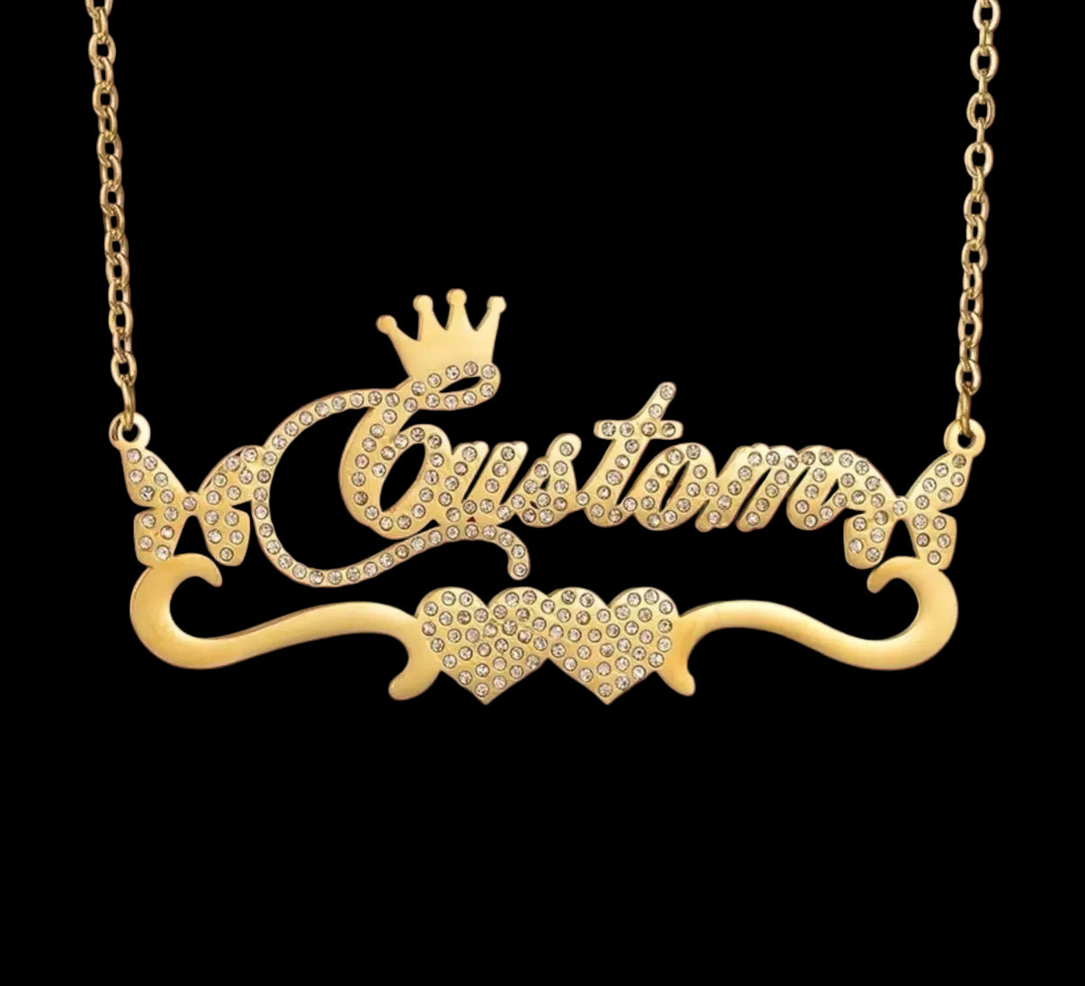 Queen Butterfly Name Necklace