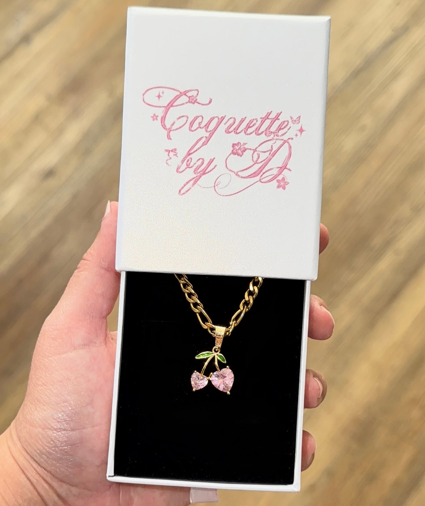 Pink Cherry Necklace