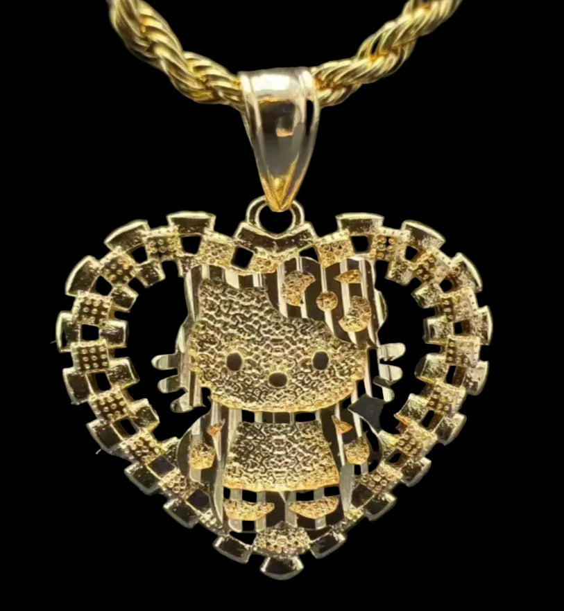 Full Hk Heart Rolex 14k Gold Plated