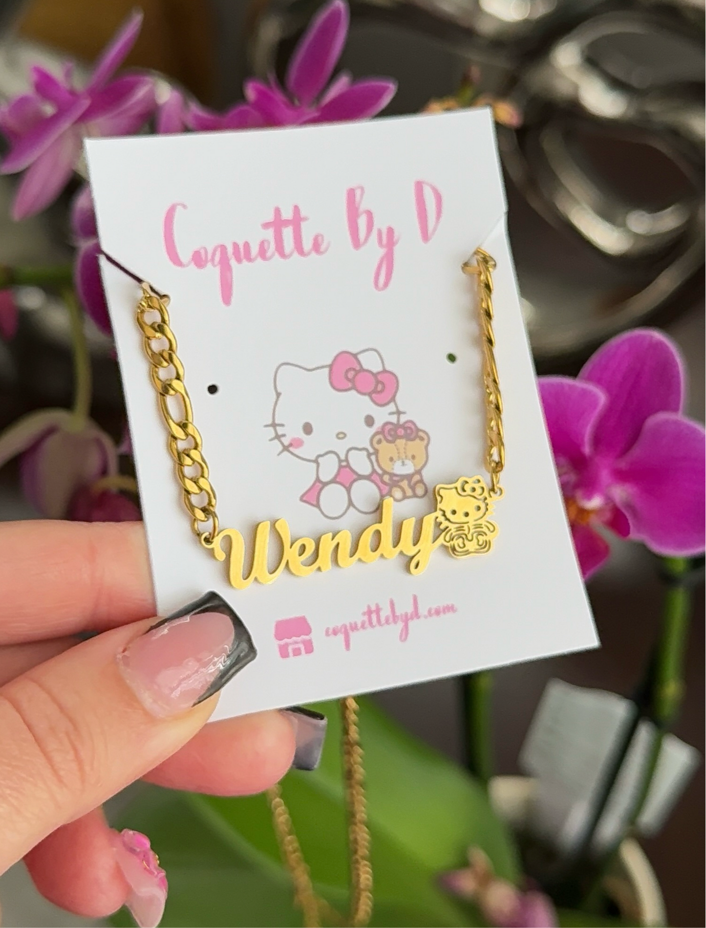 Skeleton Hk Name Necklace (Pre-Order)