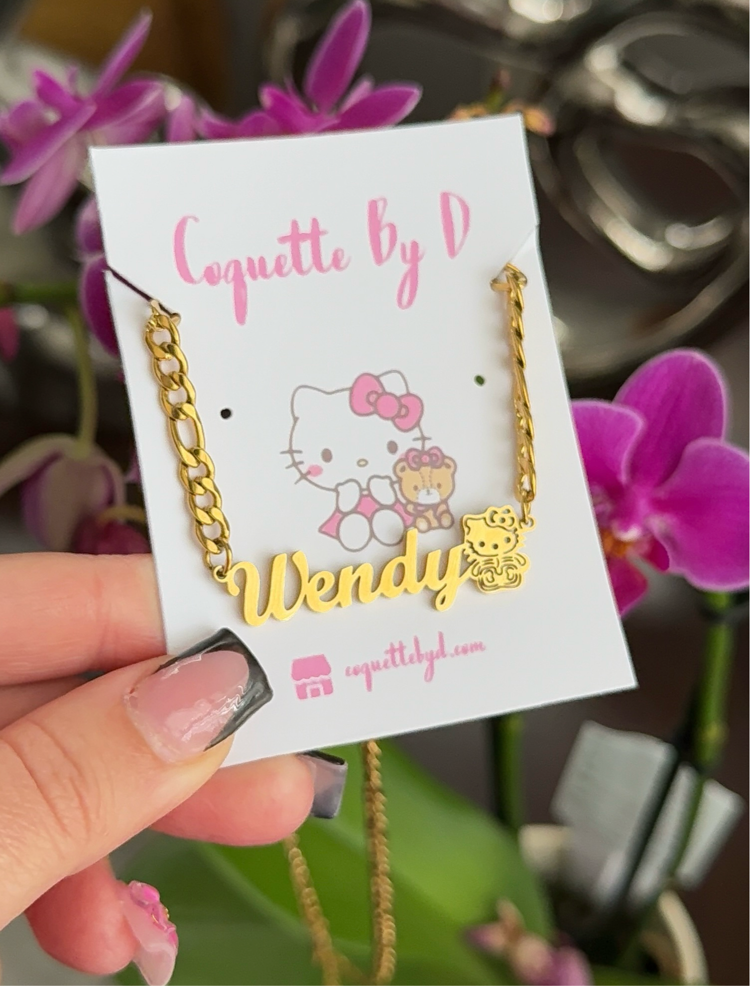 Skeleton Hk Name Necklace