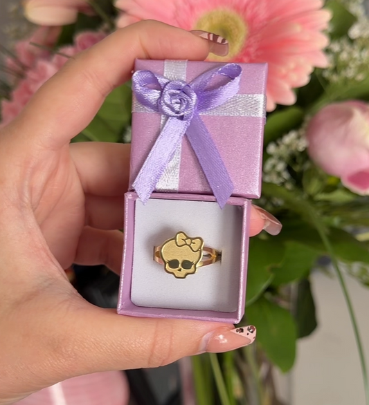 Monster High Bow Skull Ring