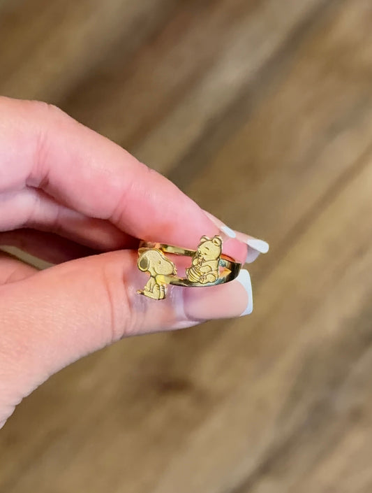 Snoopy X Winnie Pooh Ring
