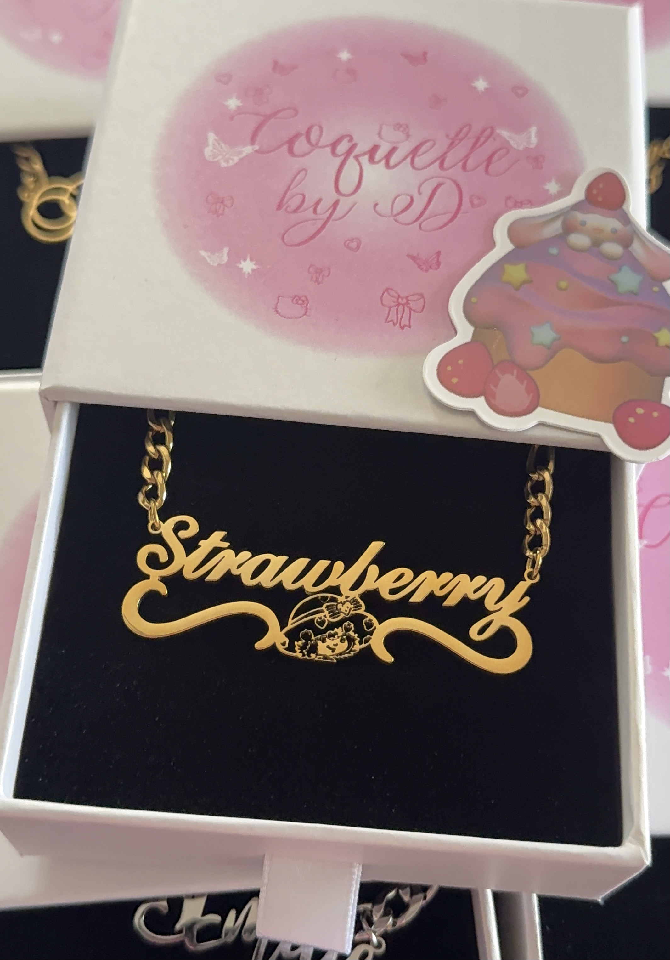Strawberry Shortcake Custom Name Necklace