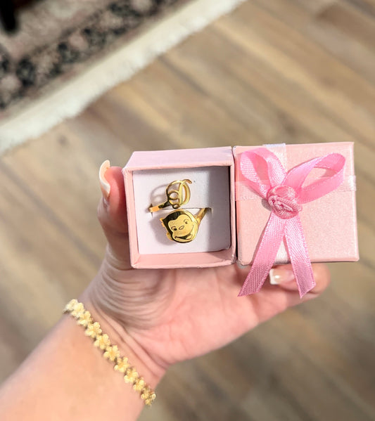 Initial/Name Curious George Ring