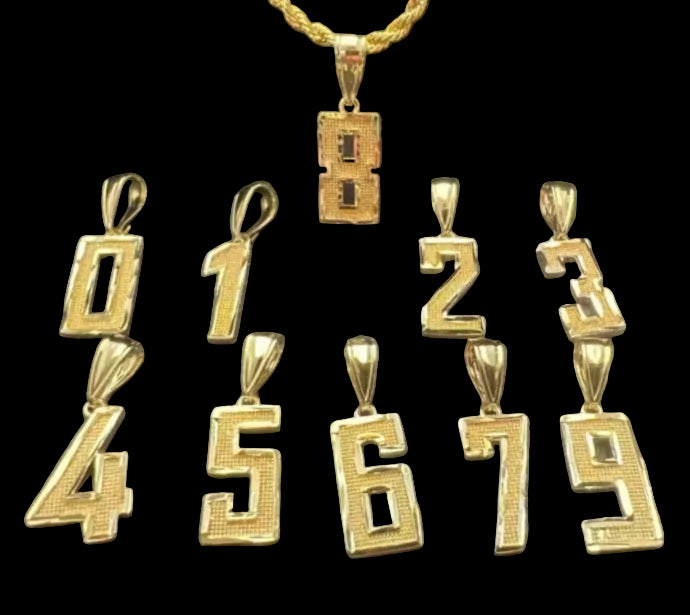 Number Pendant Necklace