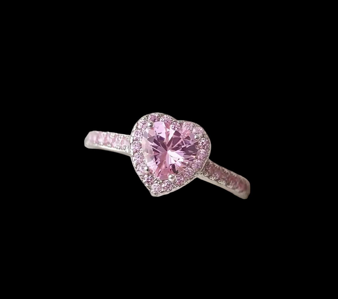 All Pink Heart Ring