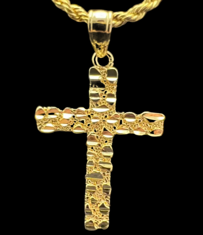 Nugget Cross Necklace