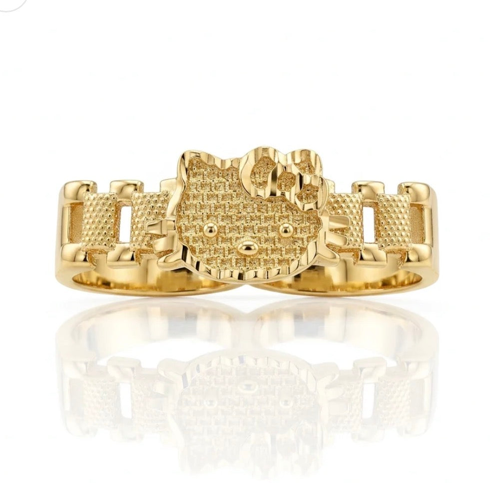 Hk Face Rolex Two Finger Ring
