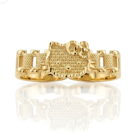 Hk Face Rolex Two Finger Ring