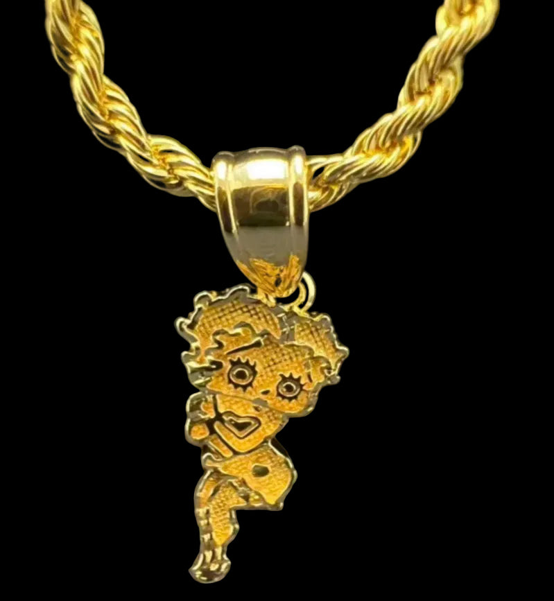 Flirty Heart Betty Boop Necklace
