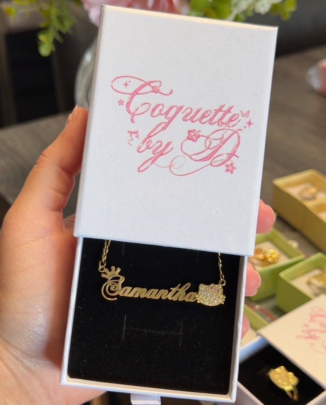 Hk Crowned Name Necklace