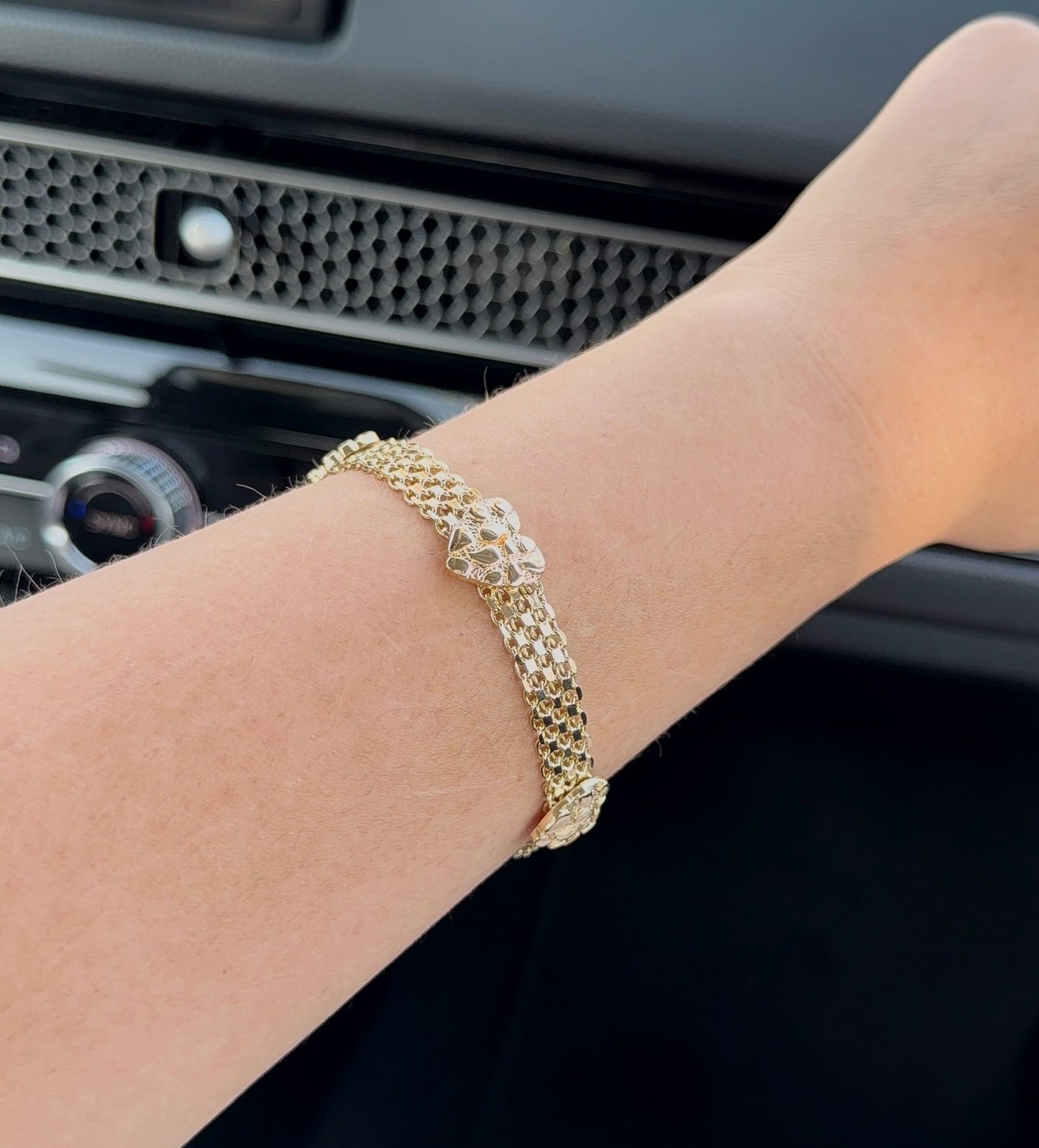 3 Heart Nugget Bracelet