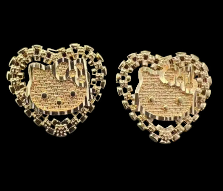 Hk Heart Rolex Earrings