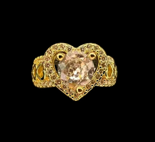 White Hearts Ring (