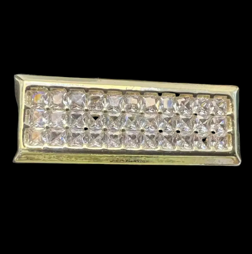 Square Diamond Two Finger Ring