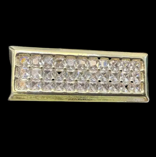 Square Diamond Two Finger Ring
