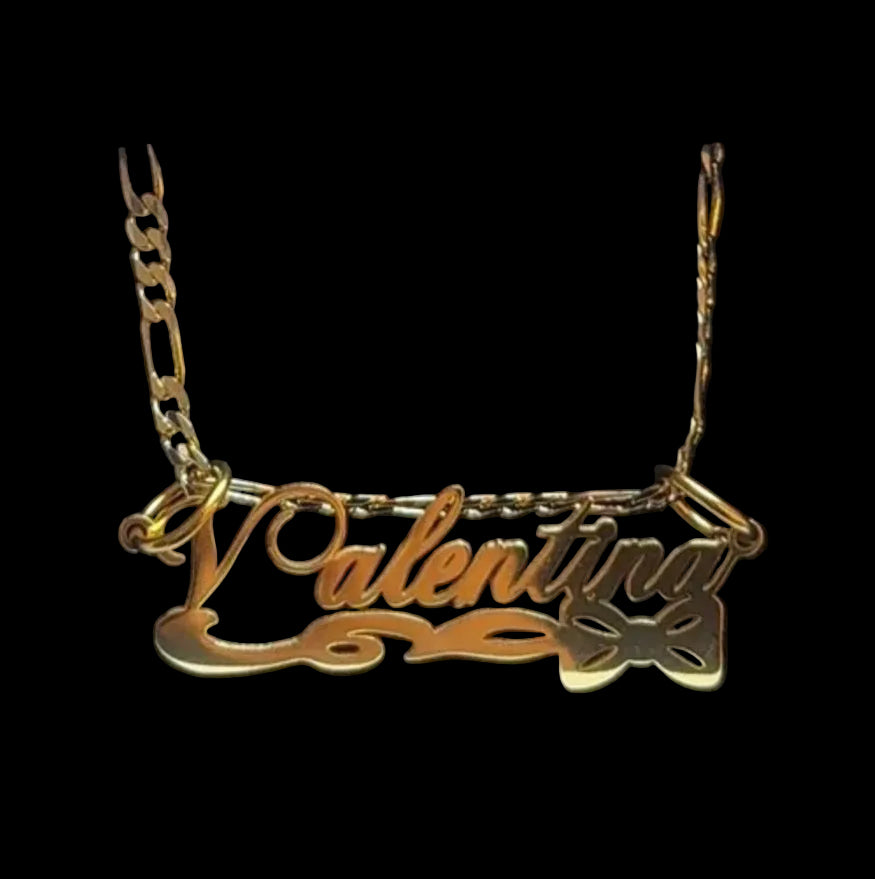 Bow Name Necklace
