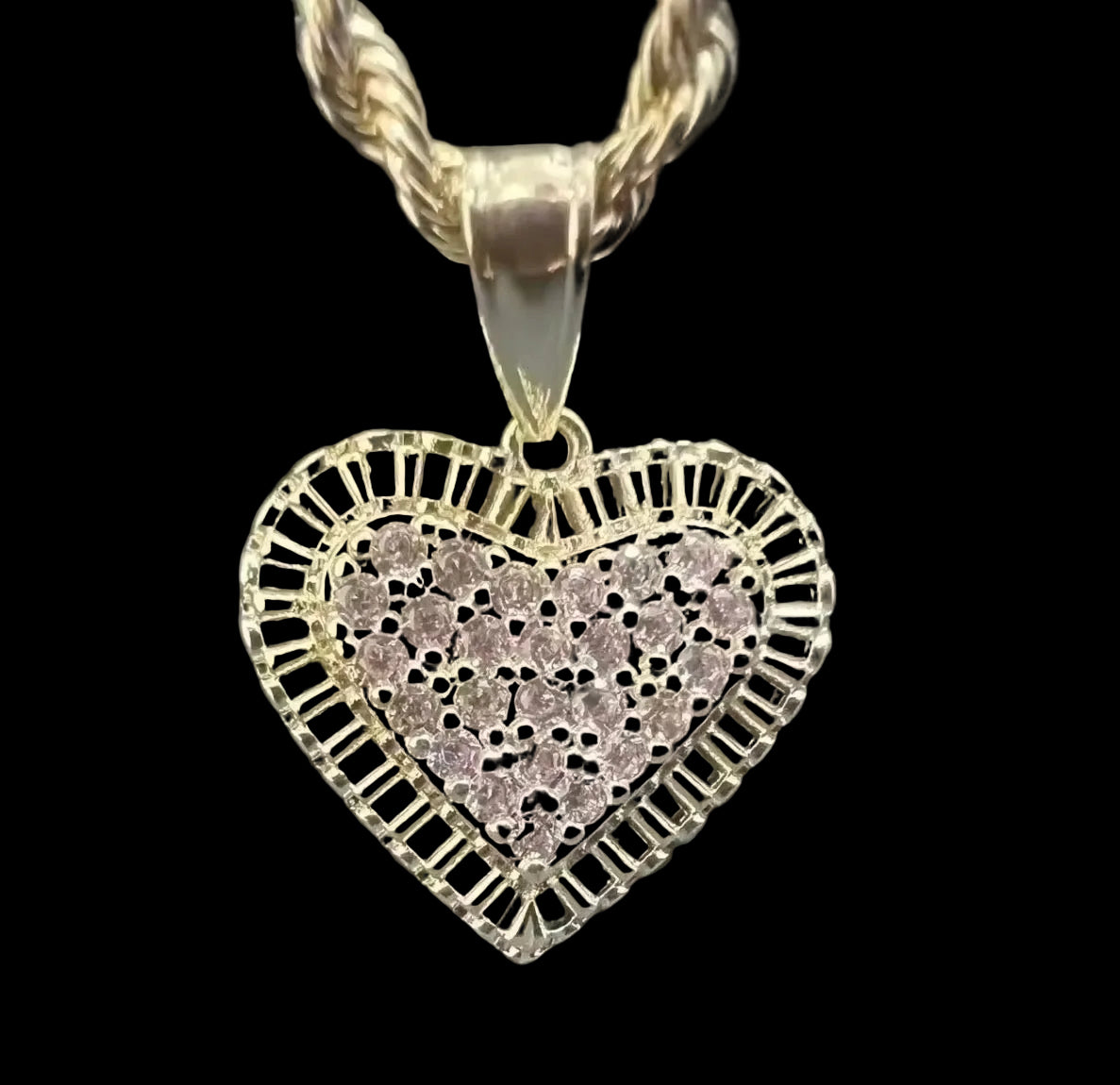 Pink Retro Heart Rolex Necklace