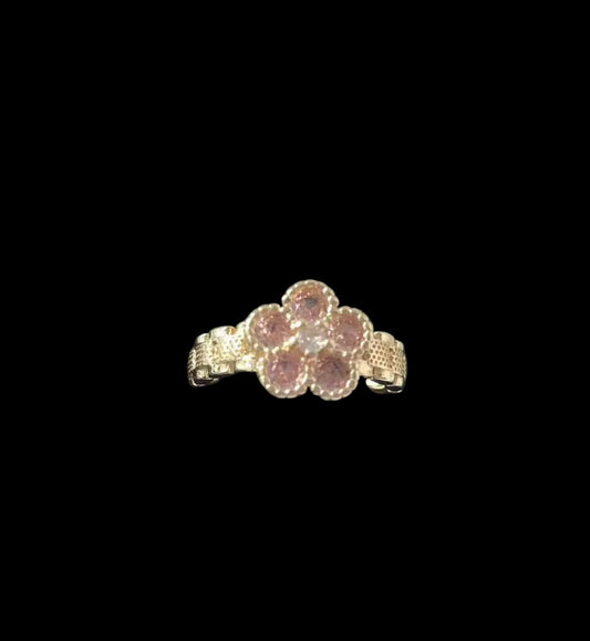 Pink Flower Rolex Ring