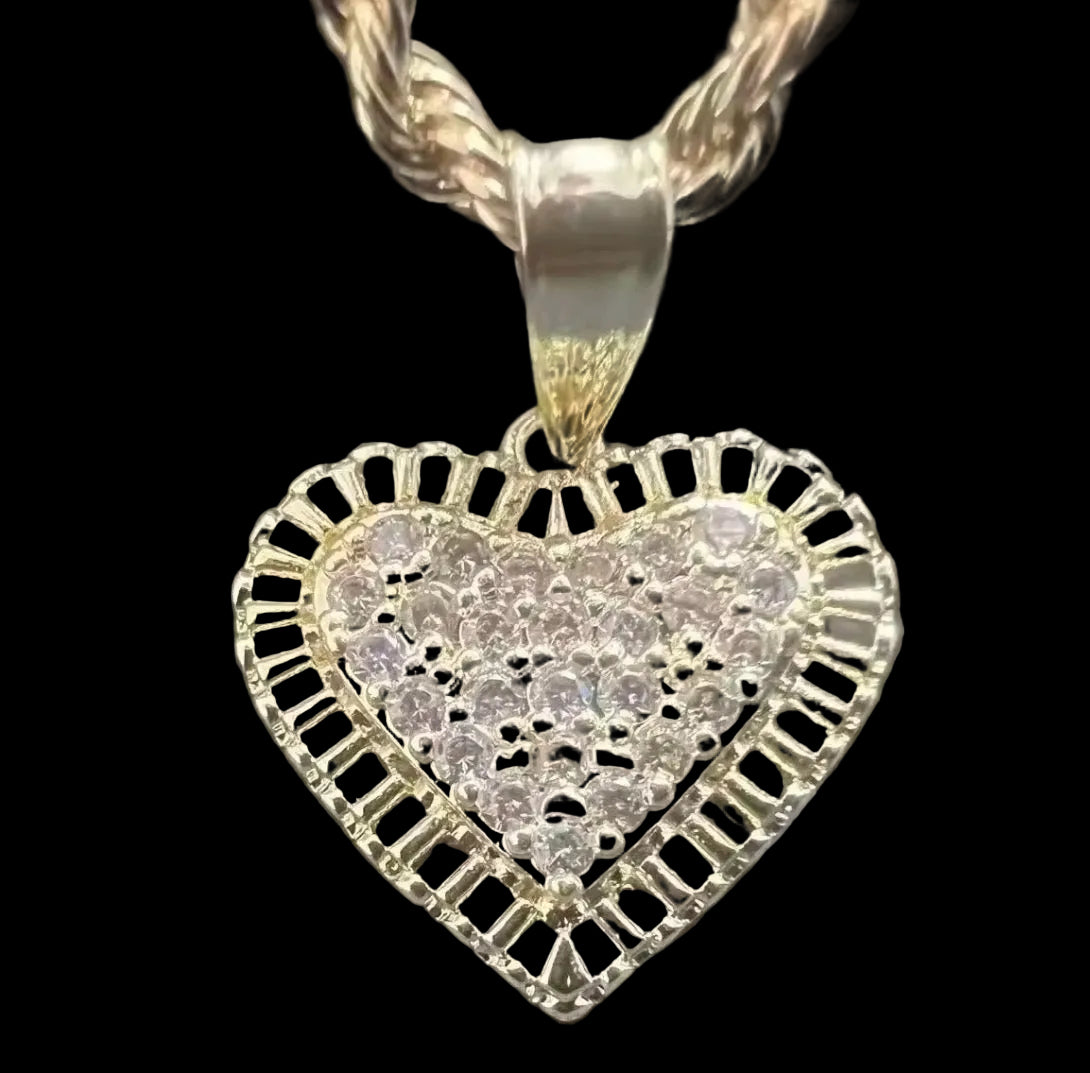 White Retro Heart Rolex Necklace