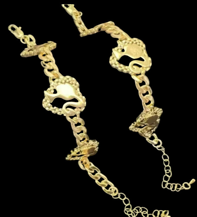 Barbie Heart Cuban Bracelet