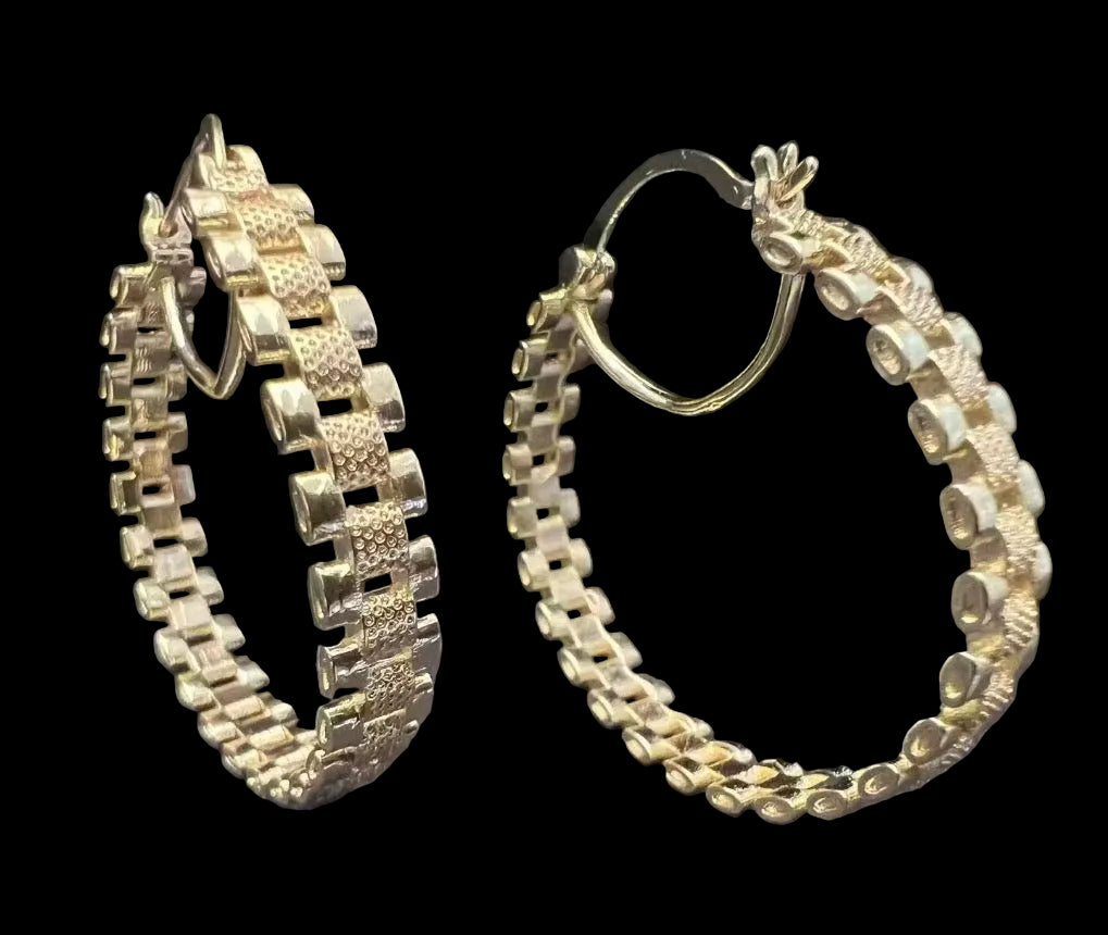 Circle Rolex Hoop Earrings