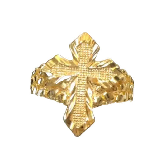 Cross Nugget Ring