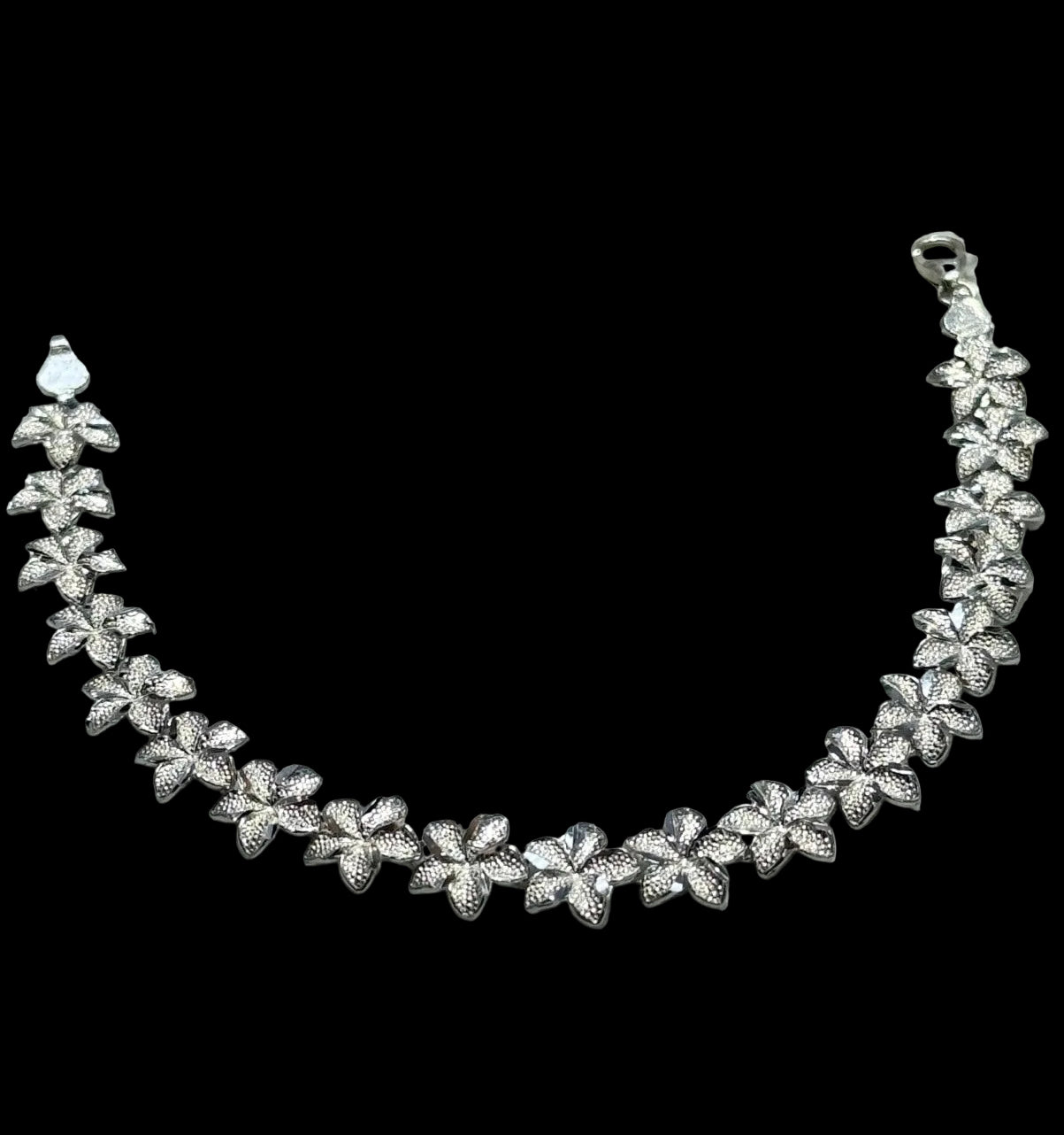 925 Silver Plumeria Bracelet
