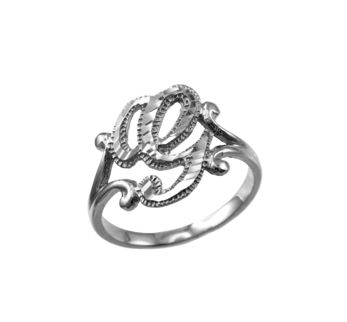 Cursive Initial Letter Ring