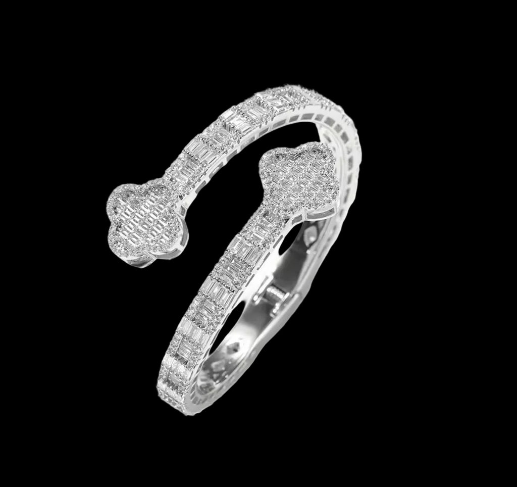 Diamond Flower Bangle