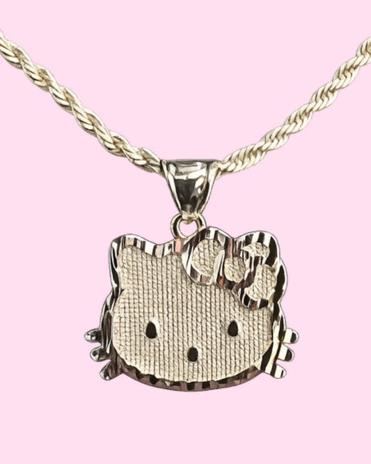 HK Face 14k Gold Filled Necklace