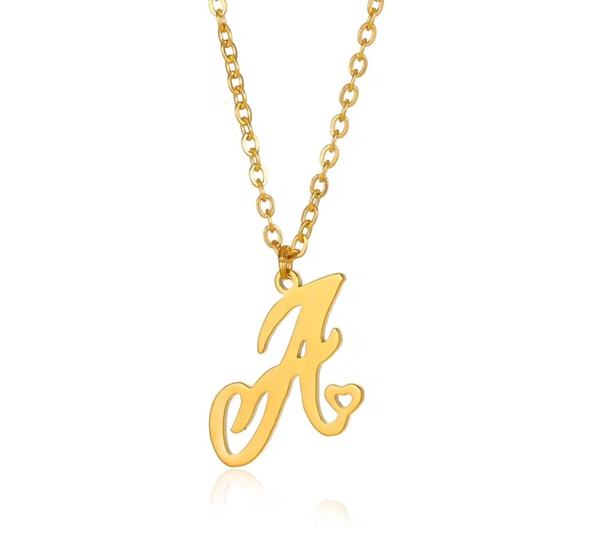 Heart Initial Necklace