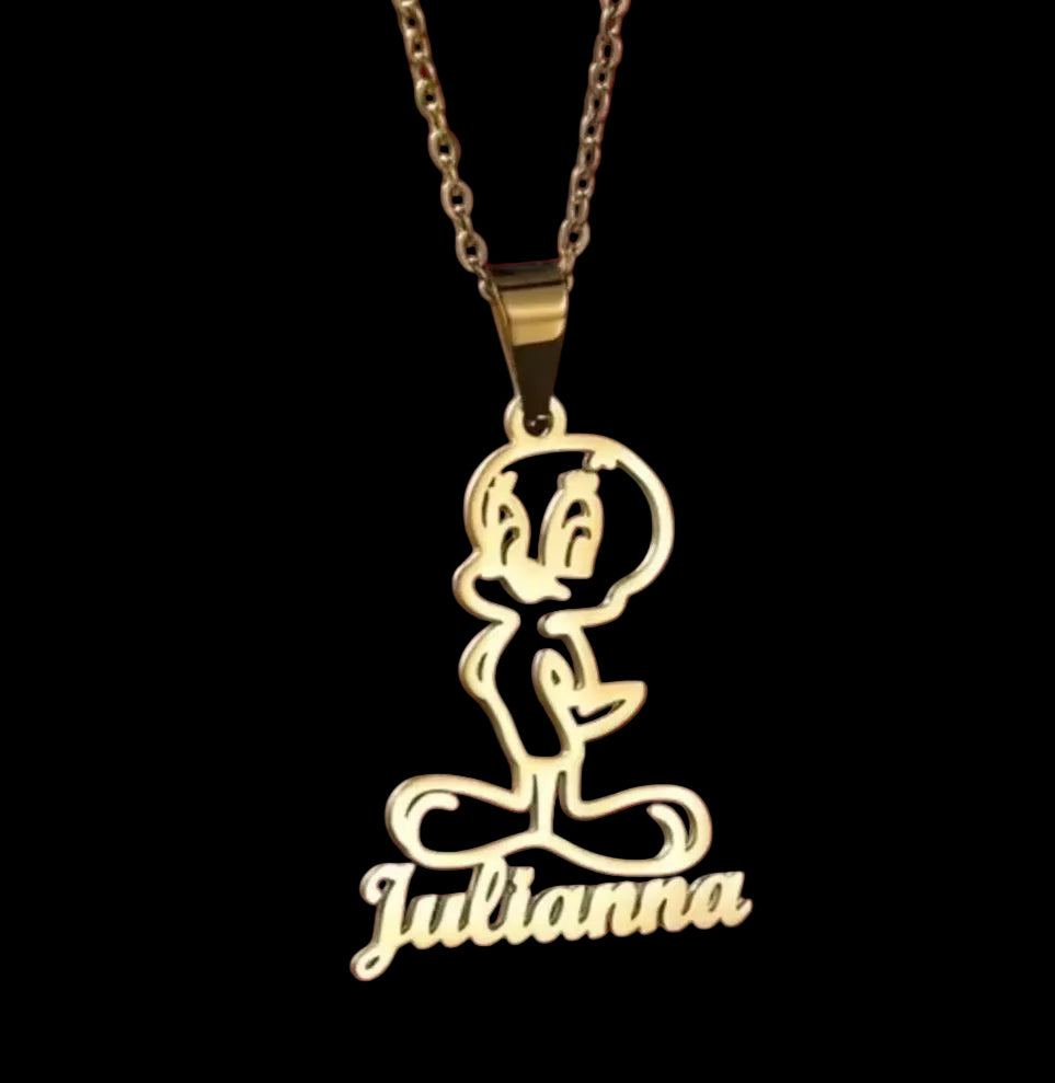 Tweety Name Necklace