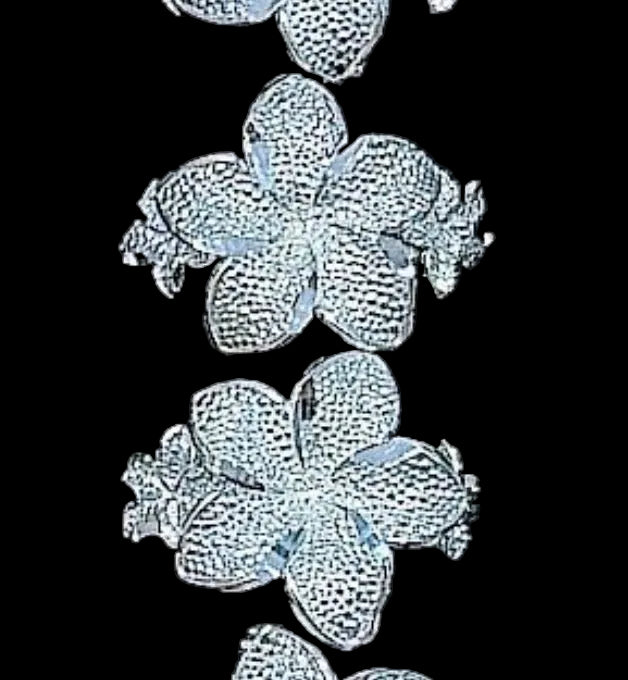 925 Big 3 Plumeria Flower Ring