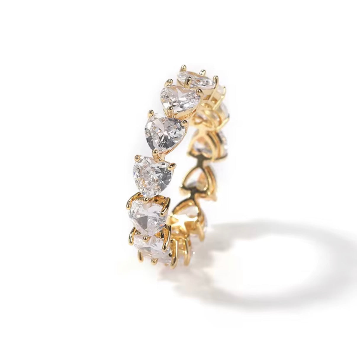 Iced Out Heart Ring